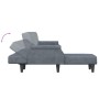 L-förmiges Schlafsofa aus dunkelgrauem Samt, 271 x 140 x 70 cm von vidaXL, Sofas - Ref: Foro24-3157277, Preis: 423,56 €, Raba...