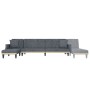 L-förmiges Schlafsofa aus dunkelgrauem Samt, 271 x 140 x 70 cm von vidaXL, Sofas - Ref: Foro24-3157277, Preis: 423,56 €, Raba...