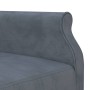 L-förmiges Schlafsofa aus dunkelgrauem Samt, 271 x 140 x 70 cm von vidaXL, Sofas - Ref: Foro24-3157277, Preis: 423,56 €, Raba...