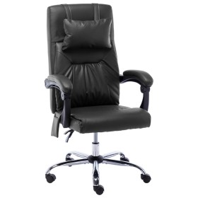 Silla de oficina de masaje de cuero sintético negra de vidaXL, Sillas de oficina - Ref: Foro24-20292, Precio: 157,99 €, Descu...