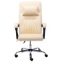 Silla de oficina de masaje de cuero sintético crema de vidaXL, Sillas de oficina - Ref: Foro24-20295, Precio: 189,73 €, Descu...