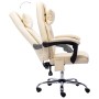 Silla de oficina de masaje de cuero sintético crema de vidaXL, Sillas de oficina - Ref: Foro24-20295, Precio: 189,73 €, Descu...