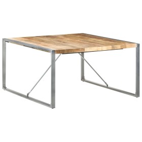 Rough mango wood dining table 140x140x75 cm by vidaXL, Kitchen and dining tables - Ref: Foro24-321575, Price: 229,99 €, Disco...