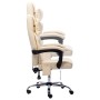 Silla de oficina de masaje de cuero sintético crema de vidaXL, Sillas de oficina - Ref: Foro24-20295, Precio: 189,73 €, Descu...