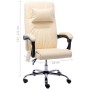 Silla de oficina de masaje de cuero sintético crema de vidaXL, Sillas de oficina - Ref: Foro24-20295, Precio: 189,73 €, Descu...