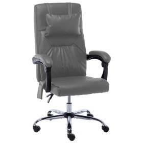 Silla de oficina de masaje de cuero sintético gris antracita de vidaXL, Sillas de oficina - Ref: Foro24-20294, Precio: 162,99...