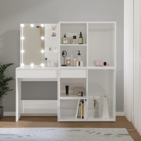 Dresser with LED lights and 2 glossy white plywood cabinets by vidaXL, Bedroom Dressers - Ref: Foro24-3082032, Price: 221,64 ...