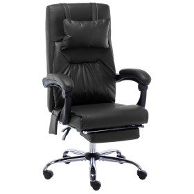 Silla de oficina de masaje de cuero sintético negra de vidaXL, Sillas de oficina - Ref: Foro24-20296, Precio: 206,99 €, Descu...