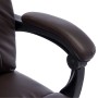 Brown synthetic leather massage office chair by vidaXL, Office chairs - Ref: Foro24-20297, Price: 185,46 €, Discount: %