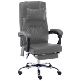 Silla de oficina de masaje de cuero sintético gris antracita de vidaXL, Sillas de oficina - Ref: Foro24-20298, Precio: 171,99...