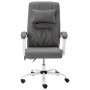 Silla de oficina de masaje cuero sintético gris de vidaXL, Sillas de oficina - Ref: Foro24-20313, Precio: 174,31 €, Descuento: %