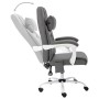 Silla de oficina de masaje cuero sintético gris de vidaXL, Sillas de oficina - Ref: Foro24-20313, Precio: 174,31 €, Descuento: %