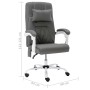 Silla de oficina de masaje cuero sintético gris de vidaXL, Sillas de oficina - Ref: Foro24-20313, Precio: 174,31 €, Descuento: %