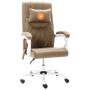 Silla de oficina de masaje de tela gris taupe de vidaXL, Sillas de oficina - Ref: Foro24-20316, Precio: 182,46 €, Descuento: %