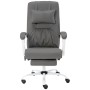 Silla de oficina de masaje cuero sintético gris de vidaXL, Sillas de oficina - Ref: Foro24-20315, Precio: 211,85 €, Descuento: %