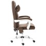 Silla de oficina de masaje de tela marrón de vidaXL, Sillas de oficina - Ref: Foro24-20317, Precio: 197,48 €, Descuento: %