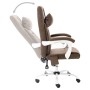 Silla de oficina de masaje de tela marrón de vidaXL, Sillas de oficina - Ref: Foro24-20317, Precio: 197,48 €, Descuento: %