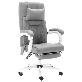 Silla de oficina de masaje de tela gris de vidaXL, Sillas de oficina - Ref: Foro24-20321, Precio: 209,61 €, Descuento: %