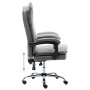 Silla de oficina de cuero sintético gris antracita de vidaXL, Sillas de oficina - Ref: Foro24-20350, Precio: 190,91 €, Descue...