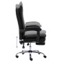 Silla de oficina de cuero sintético negra de vidaXL, Sillas de oficina - Ref: Foro24-20352, Precio: 174,06 €, Descuento: %