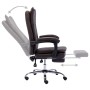 Silla de oficina de cuero sintético marrón de vidaXL, Sillas de oficina - Ref: Foro24-20353, Precio: 168,69 €, Descuento: %