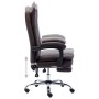 Silla de oficina de cuero sintético marrón de vidaXL, Sillas de oficina - Ref: Foro24-20353, Precio: 168,69 €, Descuento: %