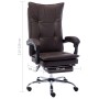 Silla de oficina de cuero sintético marrón de vidaXL, Sillas de oficina - Ref: Foro24-20353, Precio: 168,69 €, Descuento: %