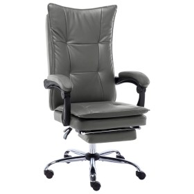 Silla de oficina de cuero sintético gris antracita de vidaXL, Sillas de oficina - Ref: Foro24-20354, Precio: 168,83 €, Descue...