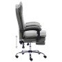 Silla de oficina de cuero sintético gris antracita de vidaXL, Sillas de oficina - Ref: Foro24-20354, Precio: 168,69 €, Descue...