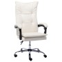 Silla de oficina de cuero sintético color crema de vidaXL, Sillas de oficina - Ref: Foro24-20351, Precio: 196,67 €, Descuento: %