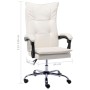 Silla de oficina de cuero sintético color crema de vidaXL, Sillas de oficina - Ref: Foro24-20351, Precio: 196,67 €, Descuento: %