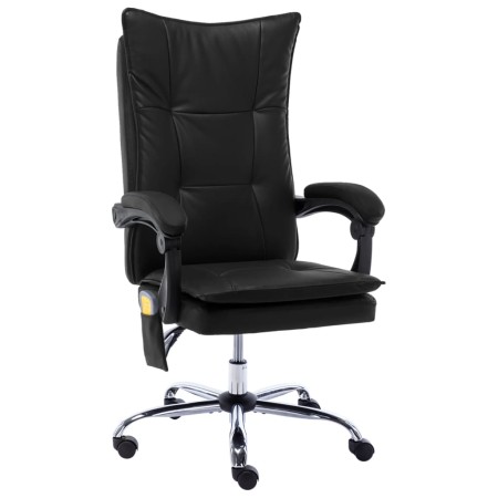 Black Faux Leather Massage Office Chair by vidaXL, Office chairs - Ref: Foro24-20356, Price: 191,99 €, Discount: %