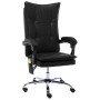 Silla de oficina de masaje de cuero sintético negra de vidaXL, Sillas de oficina - Ref: Foro24-20356, Precio: 191,99 €, Descu...