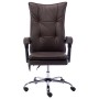 Silla de oficina de masaje de cuero sintético marrón de vidaXL, Sillas de oficina - Ref: Foro24-20357, Precio: 187,99 €, Desc...