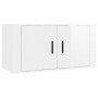 Set de muebles de TV 3 pzas madera contrachapada blanco brillo de vidaXL, Muebles TV - Ref: Foro24-3188752, Precio: 163,36 €,...