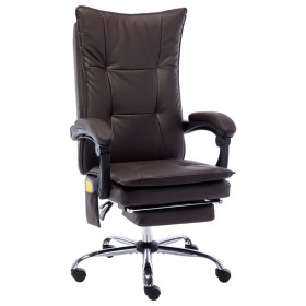 Brown Faux Leather Massage Office Chair by vidaXL, Office chairs - Ref: Foro24-20361, Price: 237,10 €, Discount: %