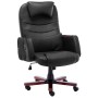 Silla de oficina de cuero sintético negra de vidaXL, Sillas de oficina - Ref: Foro24-20376, Precio: 207,54 €, Descuento: %