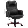 Silla de oficina de cuero sintético negra de vidaXL, Sillas de oficina - Ref: Foro24-20376, Precio: 207,54 €, Descuento: %