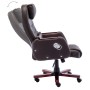 Silla de oficina de cuero sintético marrón de vidaXL, Sillas de oficina - Ref: Foro24-20377, Precio: 219,99 €, Descuento: %