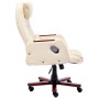 Silla de oficina de cuero sintético crema de vidaXL, Sillas de oficina - Ref: Foro24-20378, Precio: 244,99 €, Descuento: %