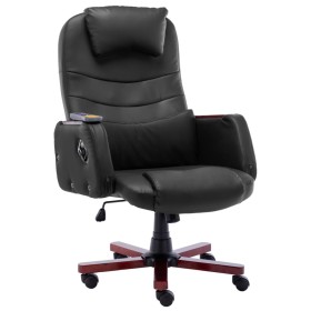 Black Faux Leather Massage Office Chair by vidaXL, Office chairs - Ref: Foro24-20379, Price: 285,45 €, Discount: %