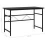 MDF and black metal computer desk 105x55x72 cm by vidaXL, Desks - Ref: Foro24-20538, Price: 74,99 €, Discount: %