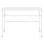 Desktop for computer made of white MDF and metal 105x55x72 cm by vidaXL, Desks - Ref: Foro24-20539, Price: 70,62 €, Discount: %