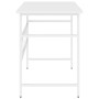 Desktop for computer made of white MDF and metal 105x55x72 cm by vidaXL, Desks - Ref: Foro24-20539, Price: 70,62 €, Discount: %