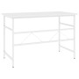 Desktop for computer made of white MDF and metal 105x55x72 cm by vidaXL, Desks - Ref: Foro24-20539, Price: 70,62 €, Discount: %