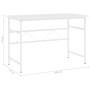 Desktop for computer made of white MDF and metal 105x55x72 cm by vidaXL, Desks - Ref: Foro24-20539, Price: 70,62 €, Discount: %