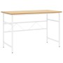 MDF computer desk white oak metal 105x55x72 cm by vidaXL, Desks - Ref: Foro24-20540, Price: 68,64 €, Discount: %