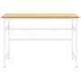 MDF computer desk white oak metal 105x55x72 cm by vidaXL, Desks - Ref: Foro24-20540, Price: 68,64 €, Discount: %