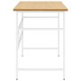 MDF computer desk white oak metal 105x55x72 cm by vidaXL, Desks - Ref: Foro24-20540, Price: 68,64 €, Discount: %