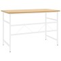 MDF computer desk white oak metal 105x55x72 cm by vidaXL, Desks - Ref: Foro24-20540, Price: 68,64 €, Discount: %